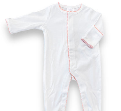 (Old White) Footies- Picot trimmed