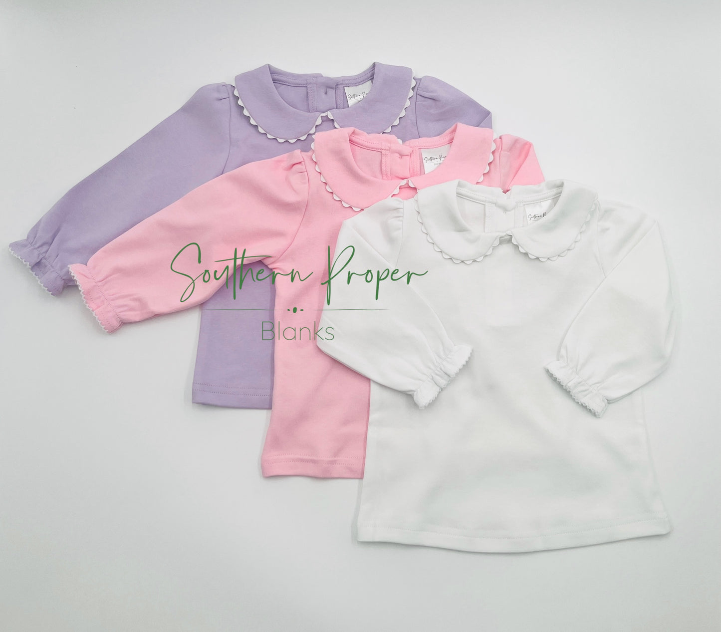 Scalloped collared shirts - LS