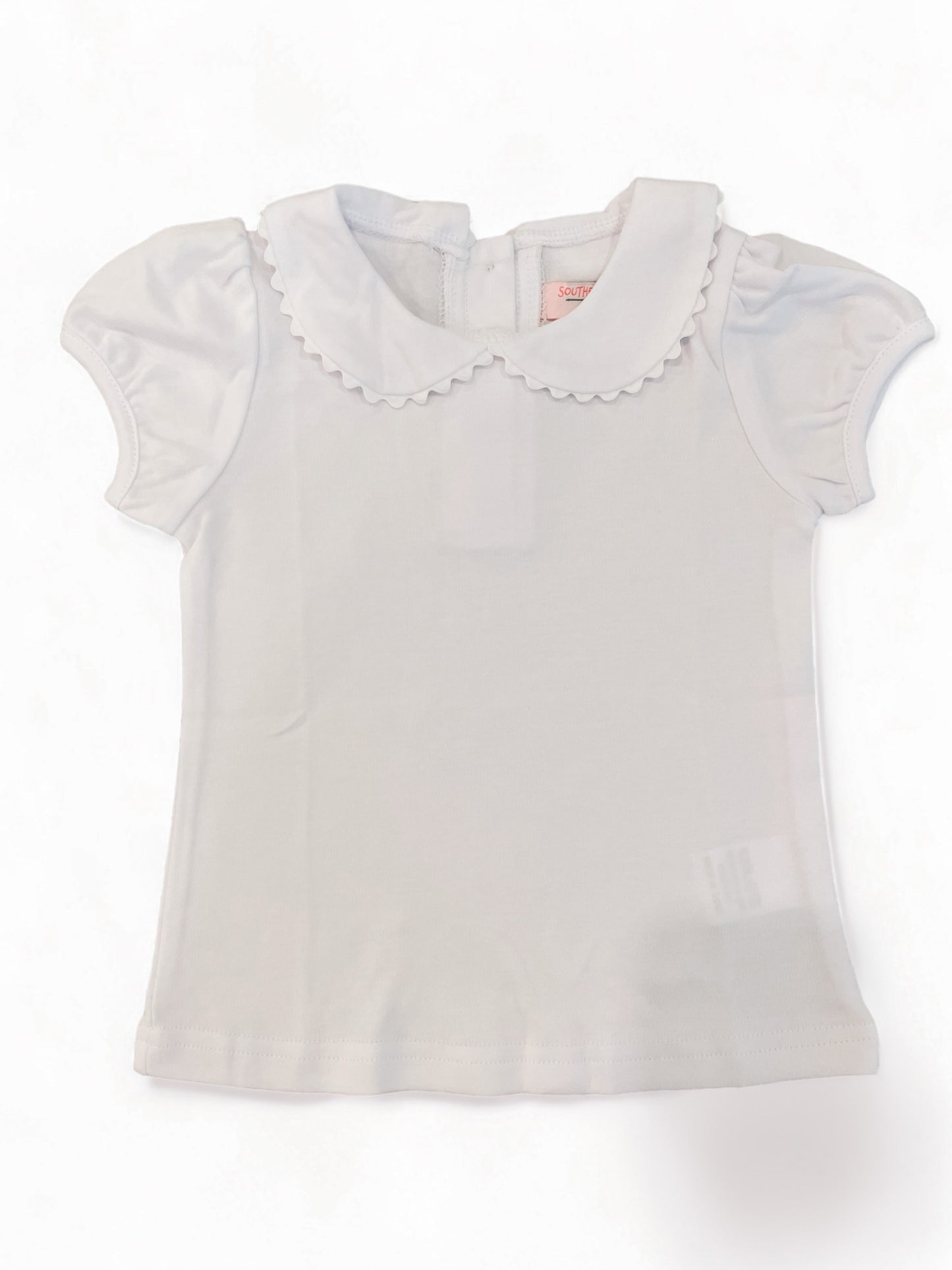 Scalloped collared Shirts-SS (COMBED COTTON)